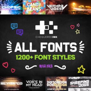 1200+ fonts pack